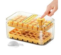 Vassoio per cubetti di ghiaccio con coperchio, stampo a pressione di design, stampo per cubetti di ghiaccio con coperchio e vassoio portaoggetti, per feste, riunioni di famiglia, ristoranti, picnic