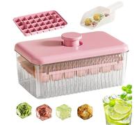 Vassoio per cubetti di ghiaccio con coperchio, stampo per cubetti di ghiaccio con coperchio per congelatore, accessorio da cucina per preparare bevande fredde come succhi, vino, caffè e borbone