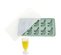 Vassoio per cubetti di ghiaccio congelatore, 10 fori di stoccaggio del congelatore con un design compatto che è super . Orso polare in silicone chiuso con coperchio, caramelle alimentari