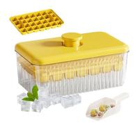 Vassoio Per Cubetti Di Ghiaccio Coperto - Macchina Per Il Ghiaccio Del Congelatore Con Coperchio A Prova Di Perdite, Vassoio Per La Produzione D Bevande Fredde In Silicone, Stampo Per Ghiacio Senza