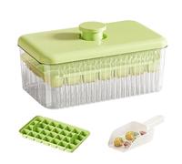 Vassoio Per Cubetti Di Ghiaccio Coperto - Macchina Per Il Ghiaccio Del Congelatore Con Coperchio A Prova Di Perdite, Vassoio Per La Produzione D Bevande Fredde In Silicone, Stampo Per Ghiacio Senza