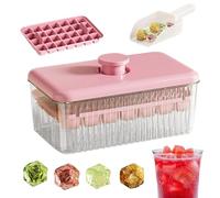 Vassoio Per Cubetti Di Ghiaccio Coperto - Macchina Per Il Ghiaccio Del Congelatore Con Coperchio A Prova Di Perdite, Vassoio Per La Produzione D Bevande Fredde In Silicone, Stampo Per Ghiacio Senza