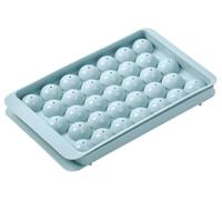 Vassoio per cubetti di ghiaccio impilabile per congelatore, vassoio per cubetti di ghiaccio, lavabile in lavastoviglie, senza BPA, in plastica, per cubetti di ghiaccio rotondi con coperchio, per
