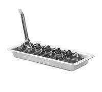 Vassoio per cubetti di ghiaccio in metallo, vassoio per cubetti di ghiaccio, 18 scomparti in acciaio inossidabile, facile da staccare con levette per l'estrazione dei cubi