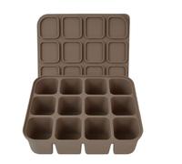 Vassoio per cubetti di ghiaccio in silicone con coperchio per una facile rimozione e prevenzione degli odori, design salvaspazio per casa, cucina o ufficio vassoio per cubetti di ghiaccio in silicone