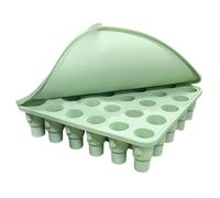 Vassoio per cubetti di ghiaccio in silicone per fare ghiaccio e dessert, include coperchio per un facile utilizzo e conservazione da cucina (verde matcha)