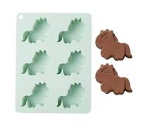 Vassoio per cubetti di ghiaccio multitasking | forme cioccolato caramelle pasticcerie | per sapone gesso, 6 cave, 14 x 10,7 cm verde marrone