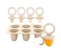 Vassoio per cubetti di ghiaccio per dentizione del bambino, 6 stampi in silicone per dolcetti ghiacciati e gengive lenitive, materiali per uso alimentare, design facile da pulire, vassoio per cubetti