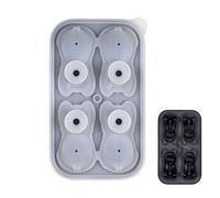 Vassoio per cubetti di ghiaccio per il congelatore, stampo a forma di gatto con 4 scomparti, per cubetti di ghiaccio a forma di cane, per frigorifero, bevande, casa, caffè, vino, latte