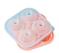 Vassoio per cubetti di ghiaccio rosa, forme divertenti, stampo per cubetti di ghiaccio rosa in silicone a 4 cavità, facile da rilasciare, per cocktail, bevande da whisky, borboniche e succhi di frutta