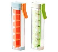 Vassoio per cubetti di ghiaccio, stampo per ghiaccio, vassoio per whisky, 2 pezzi, macchina per cubetti di ghiaccio con pressa manuale riutilizzabile a 6 cavità, 21,3 x 4,3 x 8,1 cm