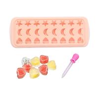 Vassoio Per Cubetti Di Ghiaccio Stelle Lune Cuori Forma Silicone Whisky Ice Ball Maker Stampo Per Cubetti Di Ghiaccio Con Coperchio Contagocce Pink Ice Ball Maker Cuore Vassoio Per Cubetti Di Ghiaccio