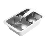 Vassoio Per Cubetti Di In Acciaio Inossidabile - Stampo Per Ghiaccio Da Cucina Riutilizzabile - Vassoio Per Di Staccabile A Sgancio Rapido - Cubetti Di Ghiaccio XXL Per Whisk