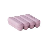 Vassoio per cubetti ghiaccio in silicone resistente, Purple | Stampi per cubetti ghiaccio in silicone alimentare, vassoio per ghiaccio antiaderente a 4 griglie con coperchio,