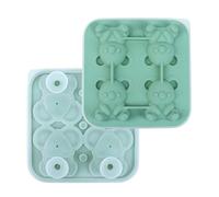 Vassoio Per Cubi In Silicone, Stampo A Forma Di Orso A 4 Scomparti, Impermeabile, Macchina Per Il Ghiaccio Flessibile Di Alimentare Per Cocktail Whisky, Rotondo Facile Per Congela