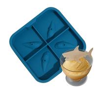 Vassoio per cubo di ghiaccio di squalo - vassoio cubi di ghiaccio novità | Stampo perilghiaccio di squalo | Cuto a bordo di shaper silicone shaper vassoiofacile per la casa cucinaper il frigorifer