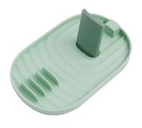 Vassoio per cucchiaio da cucina, verde, in materiale PP, antiscivolo, ideale per utensili da cucina come cucchiai e spatola, pratico ripiano per lavori in cucina puliti e ordinati