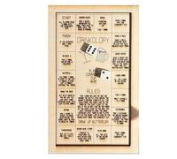 Vassoio per dadi da bere, dadi da gioco a bere in legno - Tabella delle sfide di consumo di dadi,Gioco di festa ubriaco al bar a dadi per adulti, fidanzata, fidanzato, amici, famiglia
