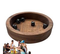 Vassoio per dadi in legno per gioco di dadi Farkle,Vassoio per dadi Farkle - Vassoio per dadi in legno per un gioco migliorato | design divertente del gioco da tavolo evita lancio dei dadi per l