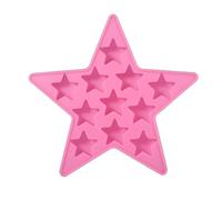 Vassoio per di ghiaccio in silicone, stampo per cubette ghiaccio fresco a forma di stella riutilizzabile, strumenti il produttore congelamento in silicone a stelle preparare (Rosa)