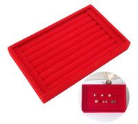 Vassoio per Display ad Anello in Velluto, Porta Gioie da Cassetto Anelli, Vassoio di Visualizzazione, Espositore per Gioielli, Espositore per Gioielli da Banco, Organizzazione Domestica e Conservazion