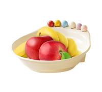 Vassoio per frutta con forchette, grande capacità, con 6 forchette | Piatto di frutta per intrattenimento per feste in casa, riunioni di famiglia, tè pomeridiano, piccolo spazio abitativo