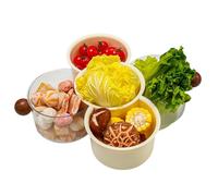 Vassoio Per Frutta, Grande Capacità, X1, Contenitore Per Frutta E Verdura Girevole A 360°, Stoccaggio A Doppio Strato Con Drenaggio 'Acqua, Design Versatile, Per Feste, Catering, Picnic, Cucina