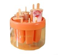Vassoio per gelato, crea ghiaccioli personalizzati con design a griglia multipla, perfetto per dolcetti e snack in famiglia (arancione)