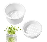 Vassoio Per Germogli | 2 Pezzi di Giardinaggio Multifunzionale Riutilizzabile | Vassoi Idroponici Per Barattolo Di Germogli | adatto a medica, broccoli, , casa, balcone, scrivania, piano lavoro