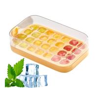 Vassoio per ghiaccio, 28 griglie per ghiaccio con coperchio e cestino, stampi in silicone gadget da cucina per whisky, birra, tè, bevande, frigorifero, compleanno, estate