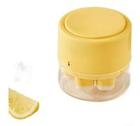 Vassoio per ghiaccio compatto per mini cubi realizzato in PP TPR PS materiali con coperchio sigillato e gestione efficiente dello spazio congelatore (giallo)