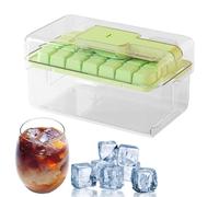 Vassoio Per Ghiaccio Con Coperchio | Prodotto Per Cubetti,Strumento Doppio Strato Con Contenitore Per Tea, Caffè, Whisky, Cocktail, Casa, Escursioni