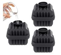 Vassoio Per Ghiaccio Da Whiskey, 3 Pezzi Riutilizzabile in Silicone Romboide Portatile, Vaschette per Cubetti di Ghiaccio, Whiskey Cocktail Bevande Frigorifero Casa Pranzo Interno Famiglia