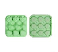Vassoio per ghiaccio in silicone a forma di cuore rosa a forma di diamante, per pulizia, ideale per fare ghiaccio unico per celebrazioni speciali (verde chiaro)