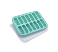 Vassoio per ghiaccio in silicone per uso alimentare con coperchio flessibile stampo per cubetti di ghiaccio da forno salsiccia Maker grande famiglia accessori da cucina