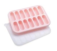 Vassoio per ghiaccio in silicone per uso alimentare con coperchio flessibile stampo per cubetti di ghiaccio da forno salsiccia Maker grande famiglia accessori da cucina