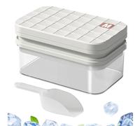 Vassoio per ghiaccio per congelatore con coperchio, vassoio per stampaggio a 56 cubetti di ghiaccio in blocco con vassoio e pala, strumento di rimozione facile per cubetti di ghiaccio di bevande