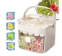 Vassoio per ghiaccio: per ghiaccio riutilizzabili per congelatore con cestino, con manico, tipo di stampa, 48 scomparti per uso commerciale della barra di origine campeggio all'aperto