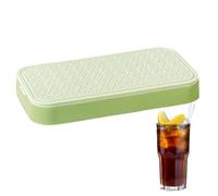 Vassoio per ghiaccio quadrato, in silicone, per cubetti di ghiaccio, con buona presa, flessibile per cocktail e bevande, stampo per congelatore con coperchio per alimenti per la casa
