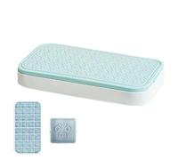 Vassoio per ghiaccio quadrato, in silicone, per cubetti di ghiaccio, con buona presa, flessibile per cocktail e bevande, stampo per congelatore con coperchio per alimenti per la casa