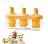 Vassoio per ghiaccio - Stampo per cubetti di ghiaccio in silicone a forma di gatto a 3 cavità, riutilizzabile per crema di dolci, yogurt, torte, alimenti, frutta, feste