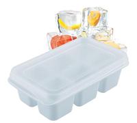 Vassoio Per Ghiaccio - Stampo Per Ghiaccio In Silicone, Vassoio Per Congelatore Con Coperchio A Sei Griglia, Produttore Di Ghiaccio Domestico | Stampo Quadrato Per Cocktail E Whisky | Contenitore