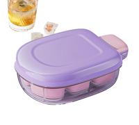 Vassoio per ghiaccio - vassoio per cubetti di ghiaccio, vassoio per ghiaccio | 6 griglie Easy Release Pressed Tray Mold Box | Ice Maker per Fridge Freezer Kitchen Coffee Beverage Whisky Serving
