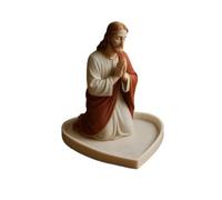 Vassoio per gioielli in Resina Elegante vassoio con statua del cuore di Maria e Gesù