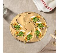 Vassoio per Griglia per Ostriche Da 23 Cm con 8 Fessure per Conchiglie, Piatto