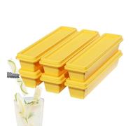 Vassoio per il ghiaccio, flessibile, per frittura, 6 pezzi, riutilizzabile, facile da aprire, con scatola magnetica, per whisky, caffè, burro, zuppa, cibo, avanzi, bevande refrigeranti