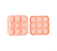 Vassoio per il ghiaccio in silicone con design a forma di cuore e rosa, robusto e semplice da usare, migliora la presentazione delle bevande con forme di ghiaccio uniche (rosa)