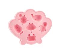 Vassoio per il ghiaccio in silicone - Sei cavità facile da rilasciare e riutilizzabile - Stampo per macchina per ghiaccio con animali , per Cocktail Bourbon Vino Bevande Succo Latte Ristorante