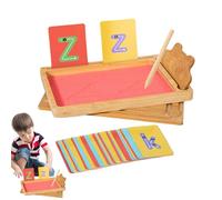 Vassoio per il monitoraggio delle lettere di sabbia - scheda educativa tattile, strumento di scrittura sensoriale, kit interattivo, superficie di attività per abilità motorie, classe prescolare