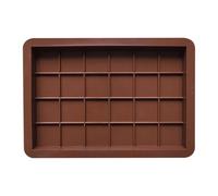 Vassoio per la preparazione del cioccolato, 24 griglie in silicone per uso alimentare, stampo morbido per la preparazione di alimenti resistenti alle alte e basse temperature